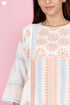 Chanderi Silk Kurta Set With Block Print